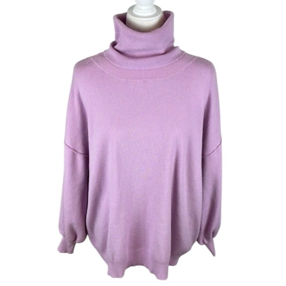 Vici Pink/Purple Oversized Turtleneck Sweater Size Small - Picture 1 of 8